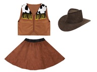 KOVBOY OUTFIT COWGIRL VESTA ČIAPOK 116-128