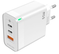 JELLICO rýchla MULTI-PORTOVÁ nabíjačka 65W 2 x USB-C + USB3.0 GaN C79