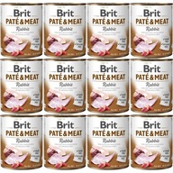 BRIT PATE & MEAT s králikom pre psov 12x800g