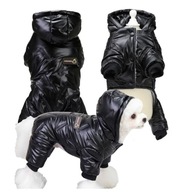 Zimné oblečenie pre psa, teplá bunda, M, čierna2
