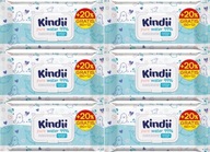 KINDI VODNÉ Utierky Pure Water 99% 6 x 60 ks.