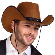 klobúk COWBOY šerif HNEDÝ prevlek