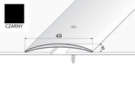 Lišta prahová A04 49mm EFFECTOR Čierna 180cm