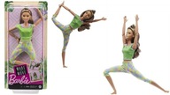 Bábika Barbie Brunette Made to Move Fitness Mattel