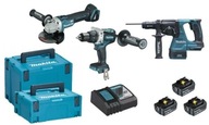 MAKITA DLX3157TJ DDF486 + DGA506 + DHR243 + 3x5Ah