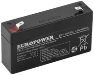 BATÉRIA AGM VRLA BATÉRIA EUROPOWER EP 6V 1,2Ah 1,2-6 POKLADŇOVÉ VÁHY