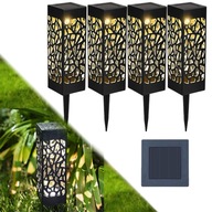 SOLAR LAMPA ZÁHRADNÁ LAMPA STOJACÍ STĹP x4