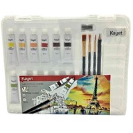 Kayet Watercolor paints 12 farieb + 8 doplnkový maliarsky set do školy