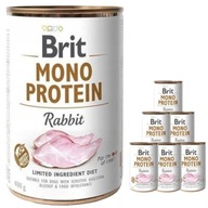 BRIT Mono Protein 6x400g RABBIT vlhké krmivo pre psov