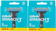 16 x GILLETTE MACH3 NÁHRADNÉ NÁPLŇOVÉ NÁPLNE (2x8 ks))