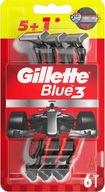 GILLETTE SINGLE BLUE 3 RED 6KS