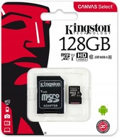 KINGSTON MICROSD PAMÄŤOVÁ KARTA 128GB CL10 ADAPTÉR