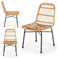 Záhradná stolička vyrobená z kovového ratanu 104C Natural