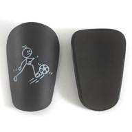 Mini futbalové chrániče holení čierne S 10x6cm - ultraľahké 21g - s potlačou