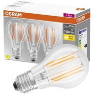 3x E27 LED žiarovka 7,5W = 75W 2700K OSRAM FILAMENT