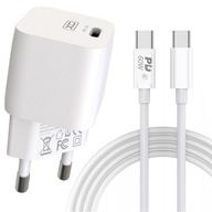 Rýchla nabíjačka USB-C kocka 20W, dlhý USB-C kábel 2m, rýchle nabíjanie