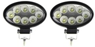 PRACOVNÁ LAMPA 8 LED OVÁLNY HALOGÉN 12-24V x2 ks