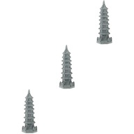 3ks záhradná dekorácia Home Decor Pagoda model