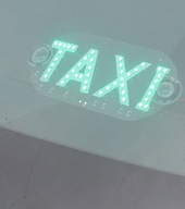 Taxi Led nápis Lampa Zelená doska diódy