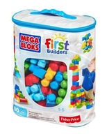 Mega Bloks Blocks vo vrecku 80 ks. Modrá