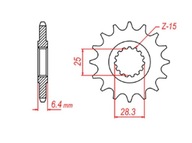 MTX DIELY PREDNÉ OZUBENÉ KOLO 14 YAMAHA YFZ450/YFM 700 RAPTOR '06-'19