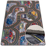 Detský koberec KIDS Streets Cars Cars Grey 100x180