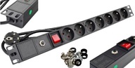 ALANTEC Power strip RACK 19'' 7 gn vypínač