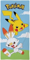 Osuška Pokemony Pikachu 70x140, savá bavlna pre dieťa