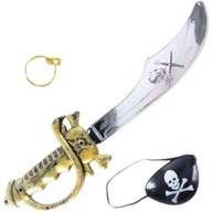 SET pirátska šabľa šabľa EYE PATCH x3