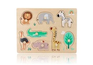 Detské hračky Puzzle s rúčkami Safari 8el