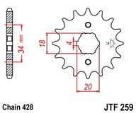 JT JTF259.15 PREDNÉ OZUBENÉ KOLO