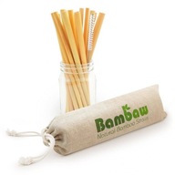 BAMBAW, Ekologické bambusové slamky s kefou