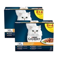 Mokré jedlo pre mačku Purina Gourmet Mix Mix morčacie tuniaky x2