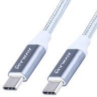 Opletený nabíjací kábel USB-C>USB-C V3