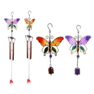 4ks Butterfly Wind Chime Závesný zvonček pre