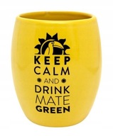 Matero Ceramic Yellow OVAL logo yerba mate