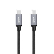 AUKEY nylonový rýchly kábel USB C - USB C 1m