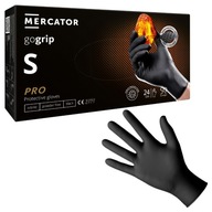 MERCATOR GOGRIP NITRILE čierne rukavice, ČIERNA, 50 ks, veľkosť S