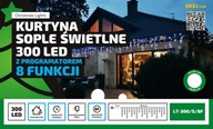 Sople 300 LED 15m 8 FUNKCIÍ ČASOVAČA Svetelný záves