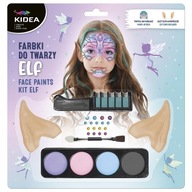 Sada farieb na tvár Elf uši KIDEA CREATIVE PAINTS PRE DETI Diy