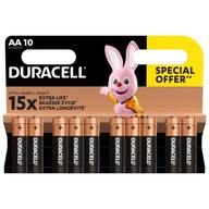 10x AA LR6 alkalické batérie Duracell