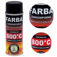 Žiaruvzdorná farba v spreji 400 ml Hansa ČIERNA 800°