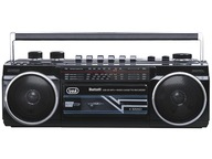 RÁDIO BOOMBOX BLUETOOTH KAZETA USB SD MP3 čierna