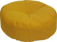 OKRUHÁ POUF VALČEK OPIERKA NA NÔH ŠNÚROVÁ MEDOVÁ 47x20 cm