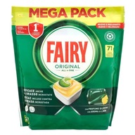 Fairy Original Kapsule do umývačky riadu Lemon 70 ks + 1 ks