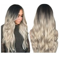 Parochňa Ombre BLONDE HNEDÁ vlní dlhé vlasy 65 cm