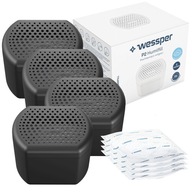 Wessper odvlhčovač vzduchu absorbér vlhkosti 4x + 4x silná kartuša 250g