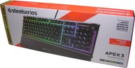 STEELSERIES APEX 3 KÁBLOVÁ KLÁVESNICA PRE HRÁČOV, ČIERNA