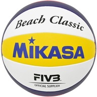 Mikasa Beach Klasická plážová volejbalová loptička bielo-žlto-modrá BV551C-WY