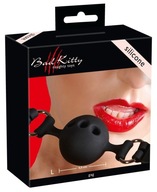 Bad Kitty čierny silikónový guľôčkový gag priem. 4,5 cm